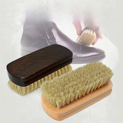 PerfectBrush - Pig Brush Leather Shoe Brush With Solid Wood Handle