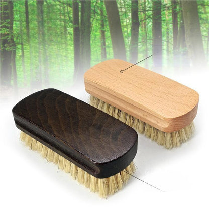 PerfectBrush - Pig Brush Leather Shoe Brush With Solid Wood Handle