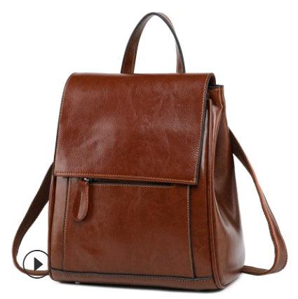 Alison - Sac à dos en cuir véritable pour femme