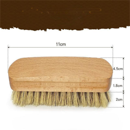 PerfectBrush - Pig Brush Leather Shoe Brush With Solid Wood Handle