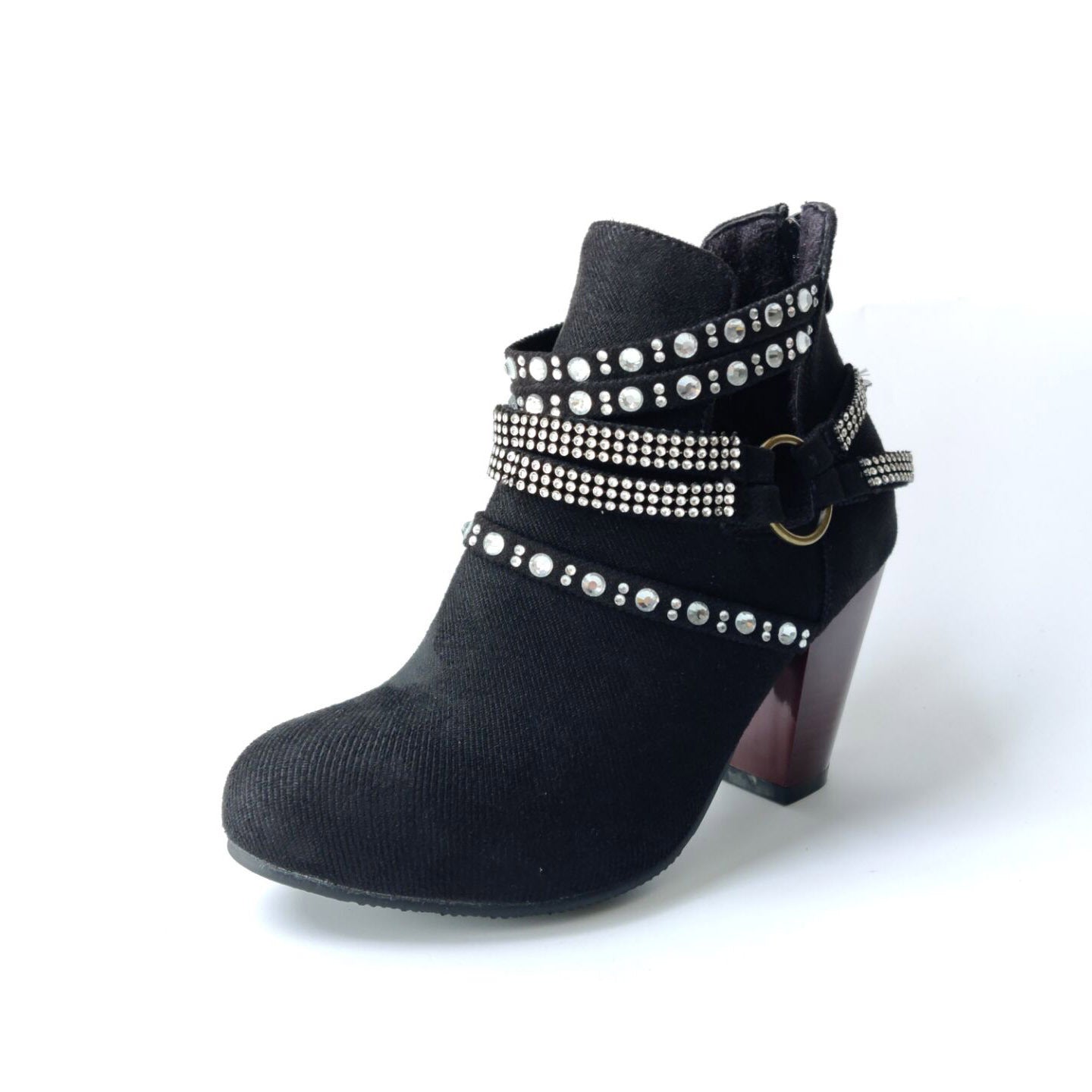 Andréa - Bottines à rivets et boucle de ceinture tendance pour femmes