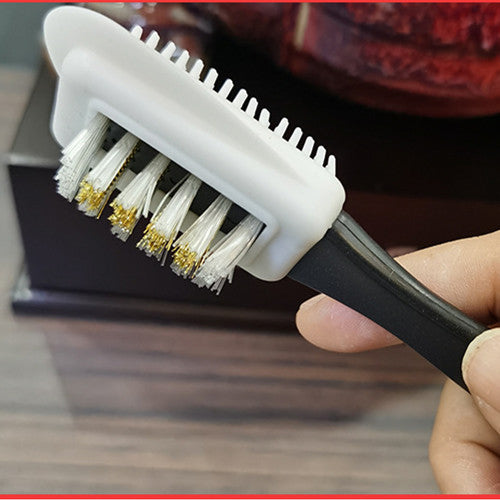 SoftBrush - Brosse à chaussures en daim à trois côtés pour bottes de neige Brosse de nettoyage et d'entretien