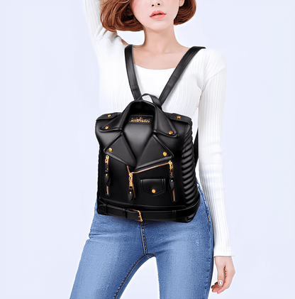 Maëva Leather Backpack, Jacket Shaped – Elegance &amp; Originality