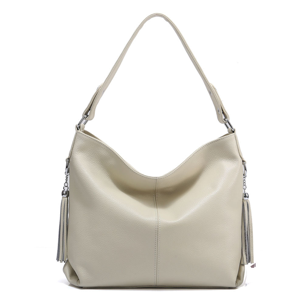 Clémence - Sac à main épaule en cuir véritable pour femme