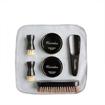 CuirSoin - Kit d'entretien d'huile ménagère pour brosse à chaussures en cuir